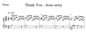 Thank you - Jesus Army Piano