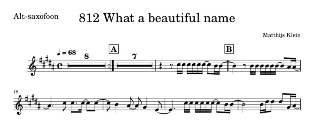 Opwekking 812 - What a beautiful name - bovenstem Eb