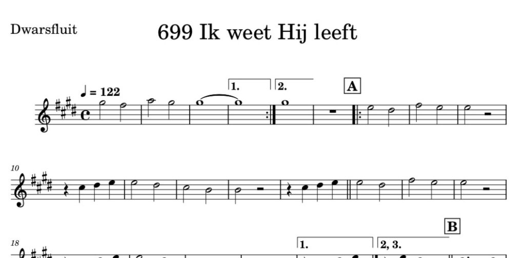 Opwekking 699 - Ik weet Hij leeft - bovenstem C