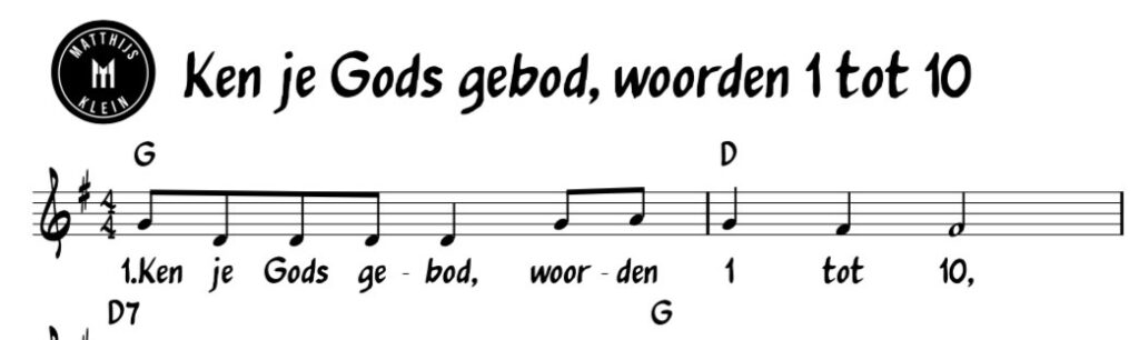 Ken je Gods gebod, woorden 1 tot 10