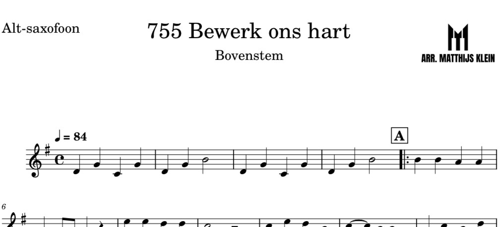 Opwekking 755 Bewerk ons hart - bovenstem Eb