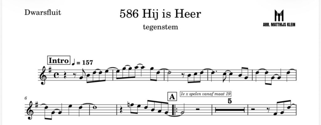 586 Hij is Heer - tegenstem C